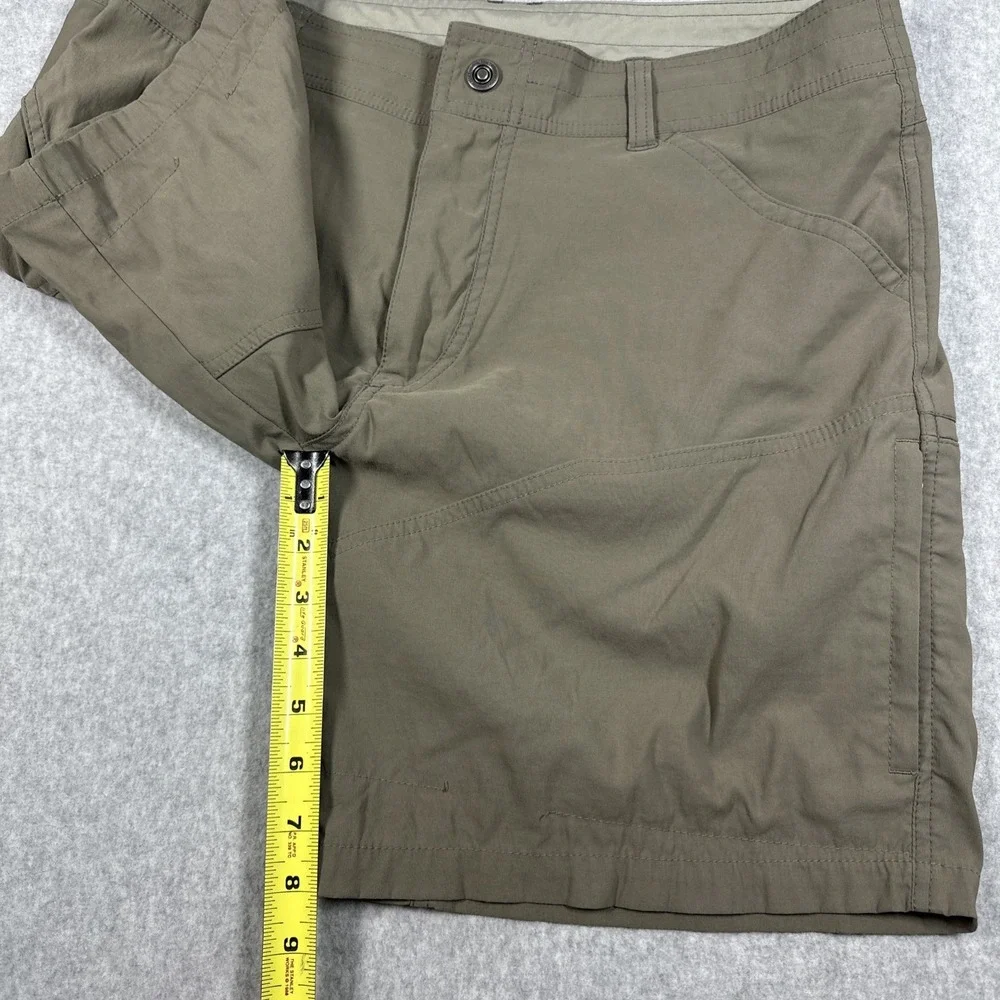 Kuhl Radikl Cargo Hiking Shorts Size 36x8 Khaki Nylon Outudoor Trails Gorpcore